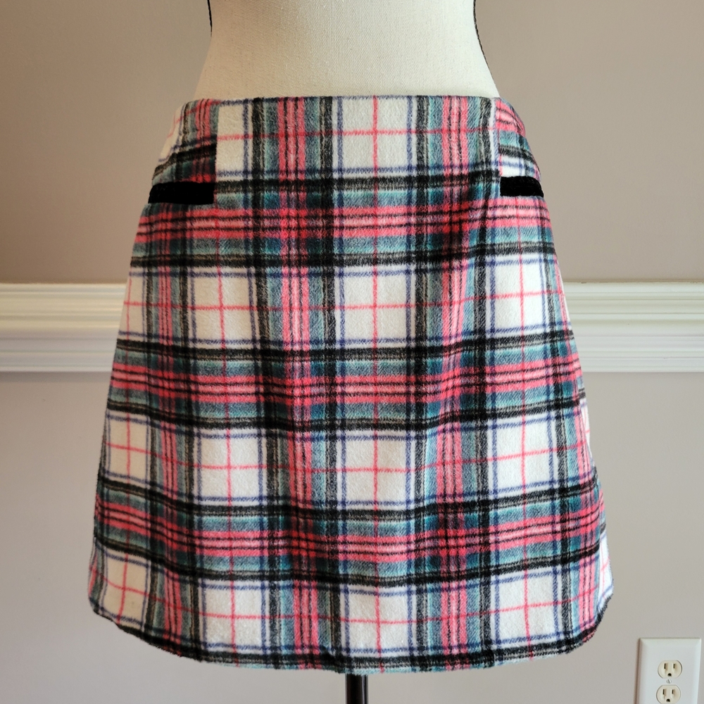Copper Key Red and Black A-Line Mini Skirt